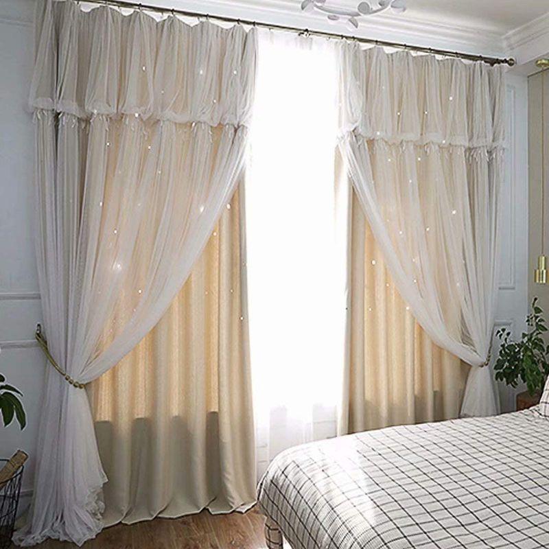 本物 姫系カーテン おしゃれ 遮光率90％ 遮光カーテン 姫 二重カーテン