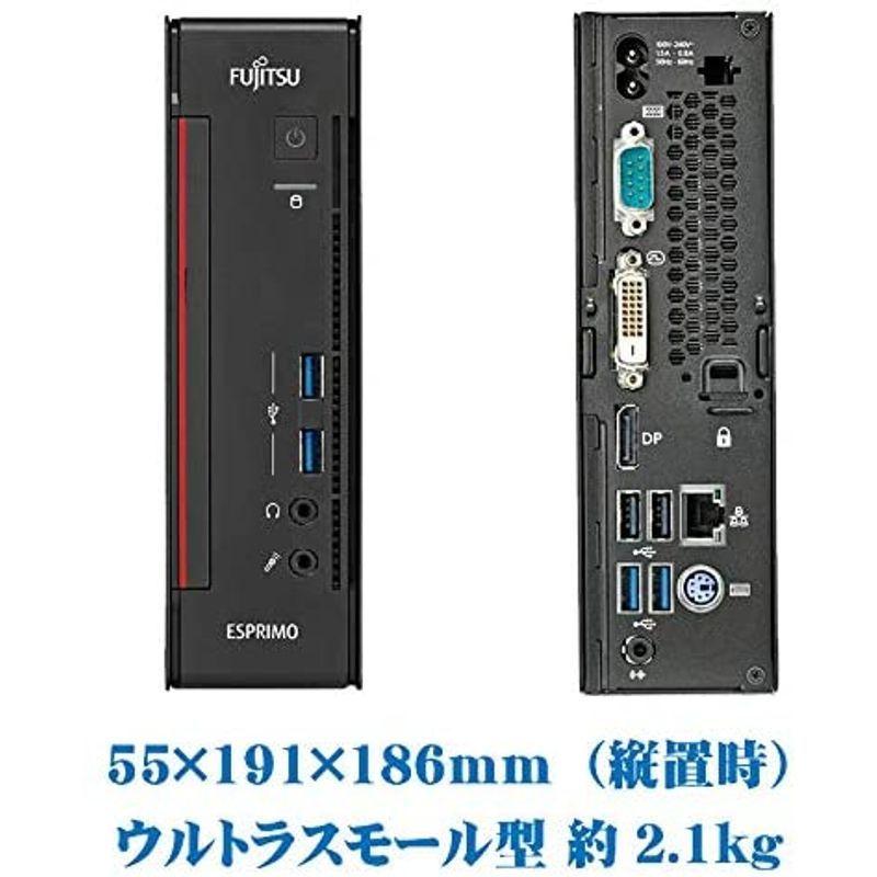 完璧富士通 ミニ PC DDR4 WiF ESPRIMO SSD:SSD256GB i3 Pro Q556 Win10