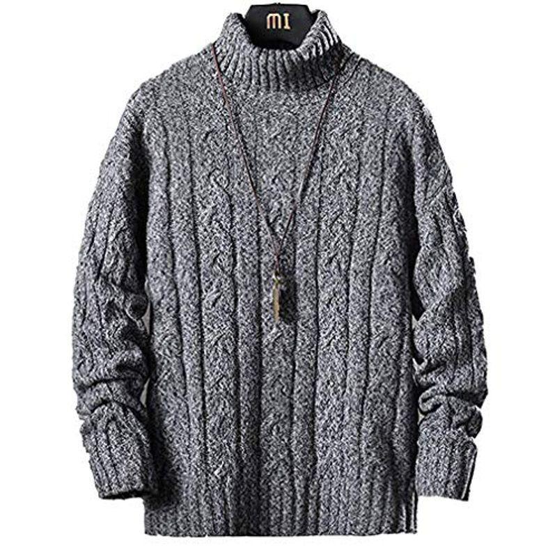 国内配送 セーター メンズ 冬服 厚手 タートルネック カラーマッチング ニットセーター 暖かい カジュアル セーター 春秋冬 防寒 大きめ M 最安値に挑戦 Fsl Gabon Com