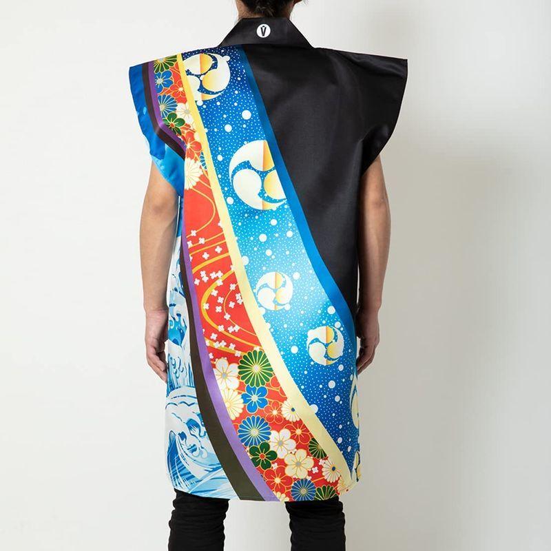 ソーラン節 よさこい袖なし はっぴ 法被 ハッピ 半被 02 ソーラン節 よさこい 太鼓衣装 イベント フェス 販促 大人用 ブラック チェリー21 通販 Yahoo ショッピング