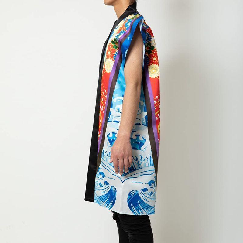 ソーラン節 よさこい袖なし はっぴ 法被 ハッピ 半被 02 ソーラン節 よさこい 太鼓衣装 イベント フェス 販促 大人用 ブラック チェリー21 通販 Yahoo ショッピング