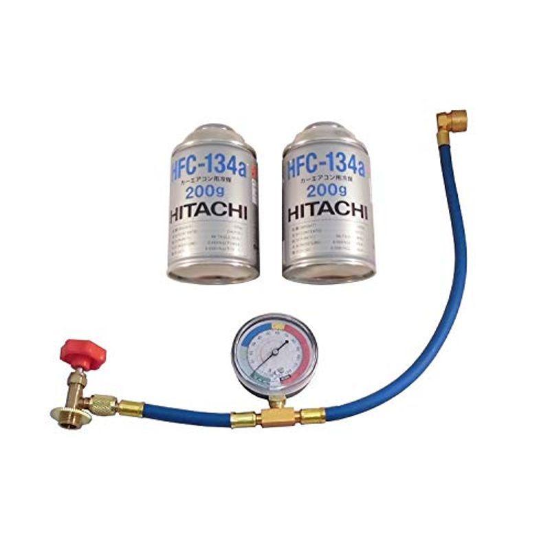 オートパーツセンター カーエアコンガス R134a 2本入り カーエアコン 60センチ 新到着 ガスチャージ メー 補充作業に便利なロングタイプ