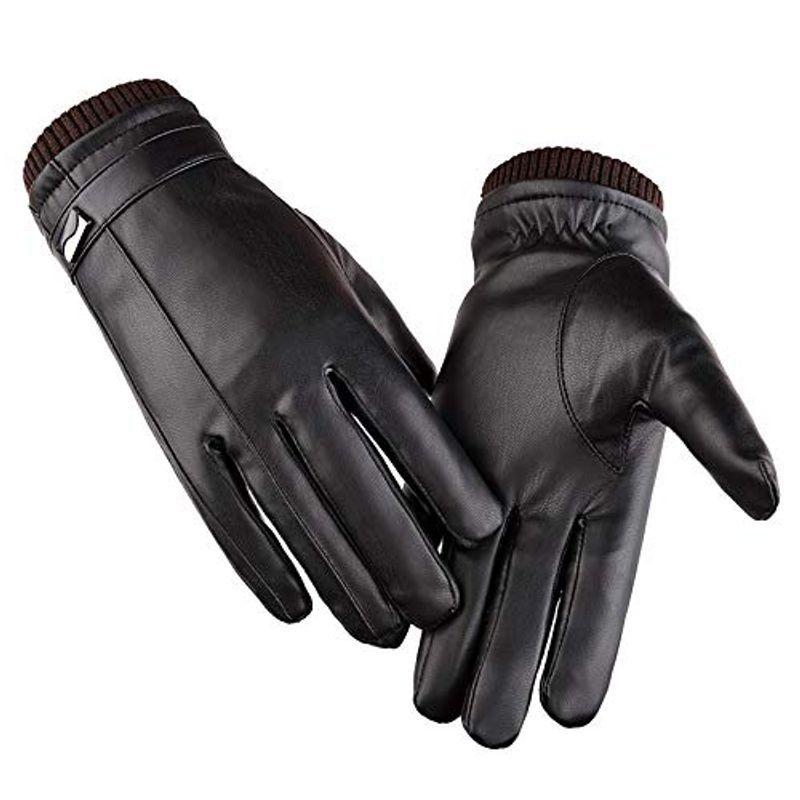 人気no 1 手袋メンズ Collin 防寒 合皮手袋 裏起毛 レザー レディース 革グローブ 暖かい 保温 防風 撥水 冬 スマホ対応 ベルト飾り 通学 Discoversvg Com