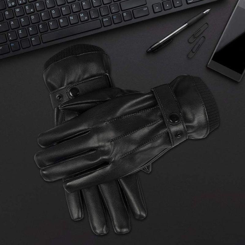 贅沢品 メンズ 手袋 革手袋 皮 レザー グローブ 防寒 暖かいタッチパネル スマホ対応 紳士グローブ バイク 冬秋 保温 運転 通勤フィッ Discoversvg Com
