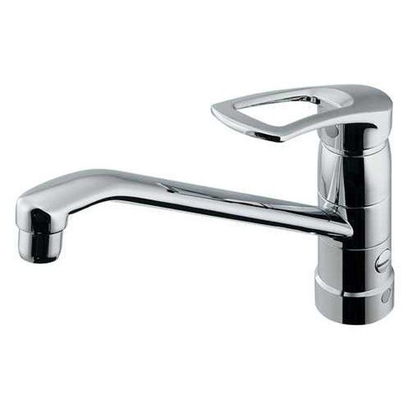 カクダイ シングルレバー混合栓 分水孔つき 117-061