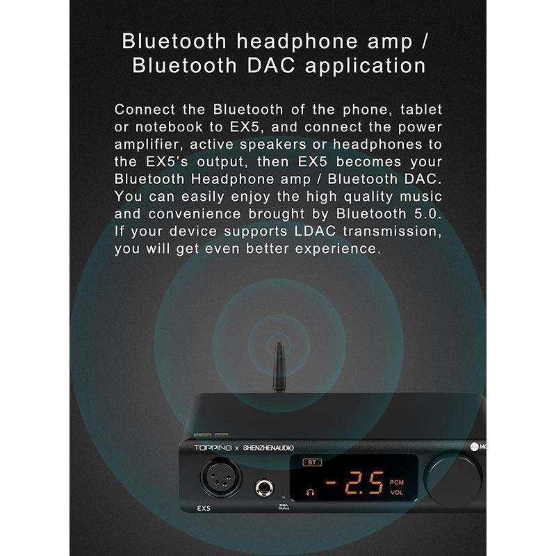 TOPPING EX5 MQA デュアルES9038Q2M DAC Bluetooth 5.0 LDAC DSD512 PCM768kHz DAC Bluetooth EX5 MQA デュアルES9038Q2M LDAC DSD512 PCM768kHz