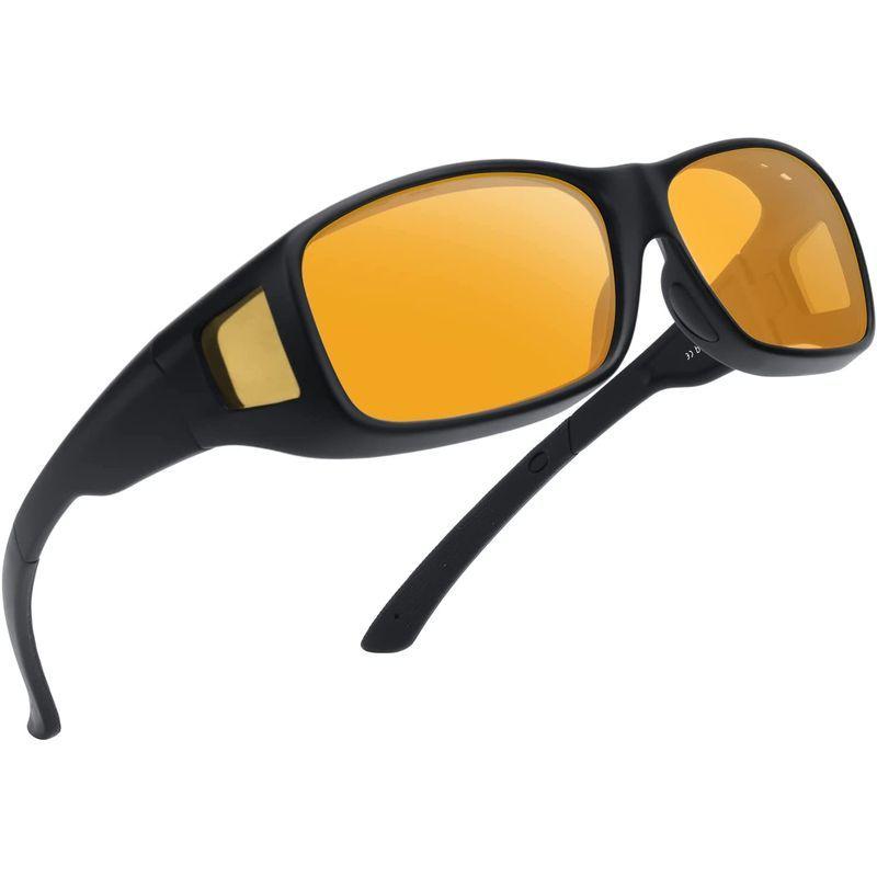 夜間サングラス オーバーグラス 昼夜兼用 オーバーサングラス 夜間運転用 メガネの上から 偏光レンズ 偏光グラス イエローレンズ ドライブ チェリー21 通販 Yahoo ショッピング