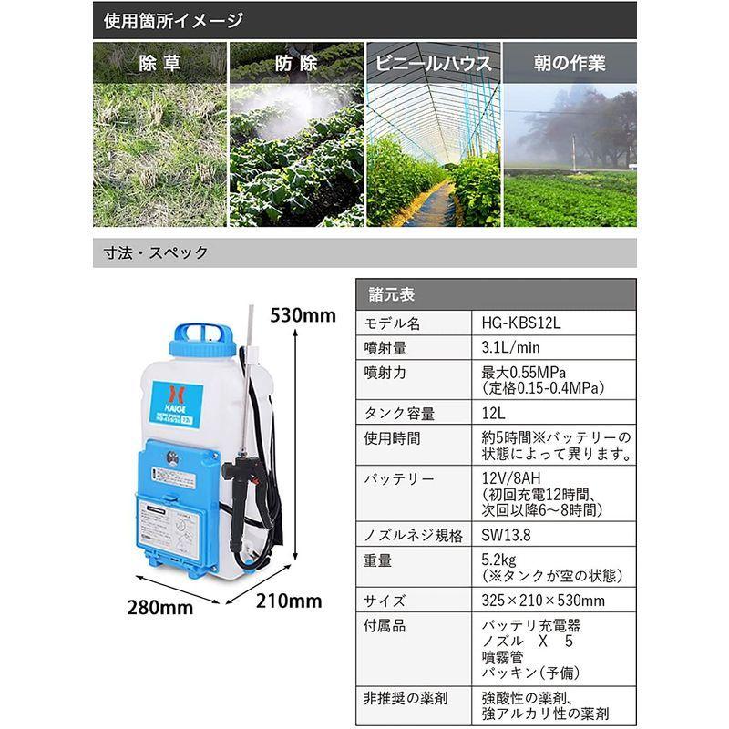 公式ストア Haige 電動噴霧器 12l 充電式 背負い式 小型 バッテリー式 除草 防除 消毒 簡単 家庭菜園 送料無料 Www iwearparts Com
