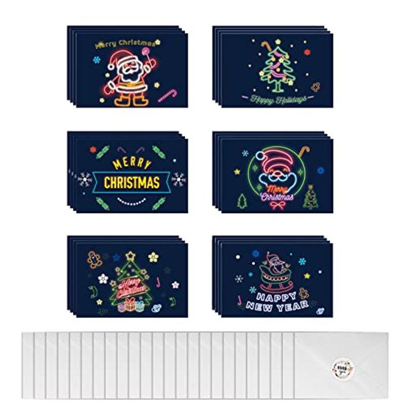 クリスマスカード 24枚セット メッセージカード 新年 お祝いカード グリーティングカードセット プレゼントカード 感謝状 挨拶状封筒 封筒 002 チェリー21 通販 Yahoo ショッピング