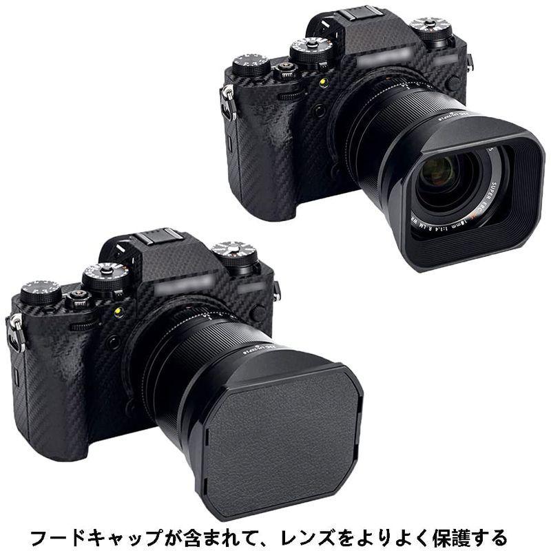 JJC LH-XF18 メタル 正方形 レンズフード + フードキャップ Fujifilm
