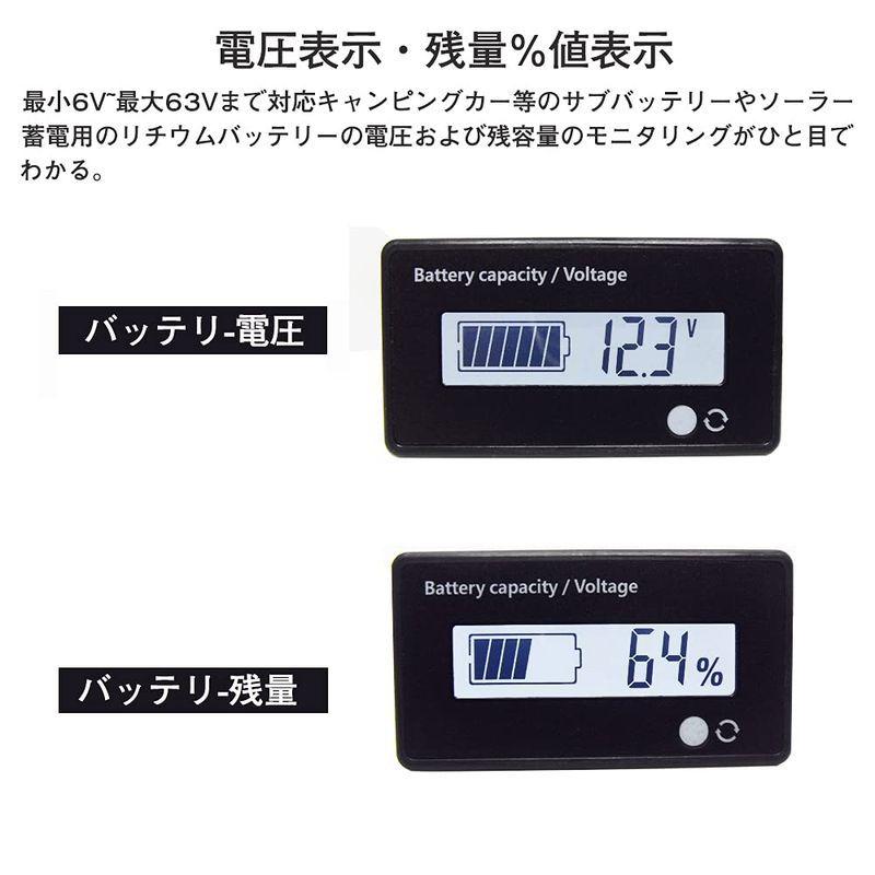 4周年記念イベントが サムコス バッテリー残量表示計 デジタル電圧計 バッテリーモニター バッテリーチェッカー 残量計 汎用型 ホワイトバックライト Dc 12v Rmb Com Ar