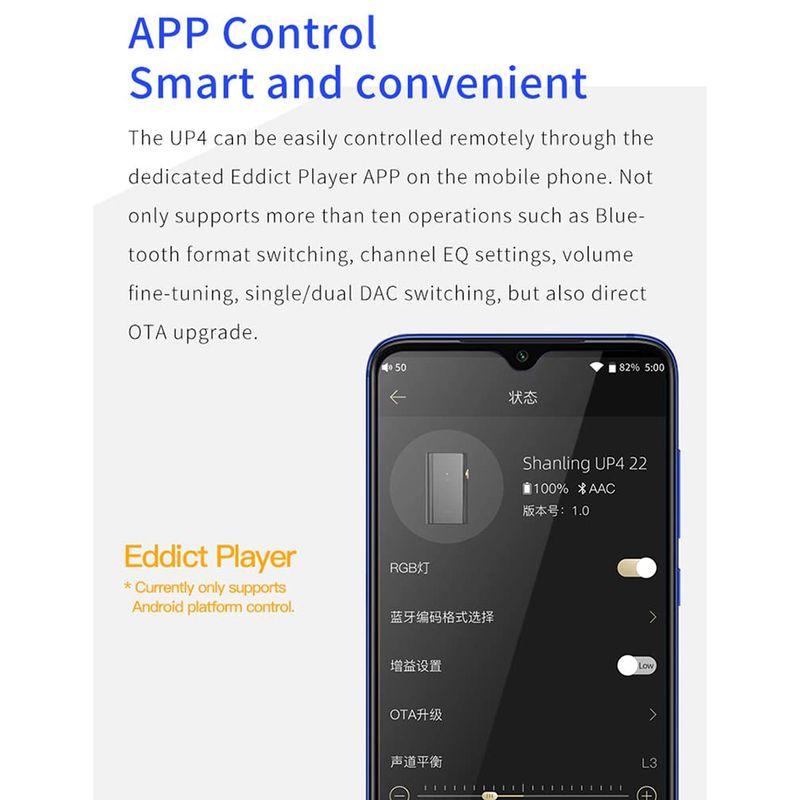 SHANLING UP4 2022 ポータブルヘッドフォンアンプ ポータブルバランス Bluetooth5.0 USB DAC 2 x ES UP4 DAC SHANLING ポータブルヘッドフォンアンプ ポータブルバランス Bluetooth5 USB ES