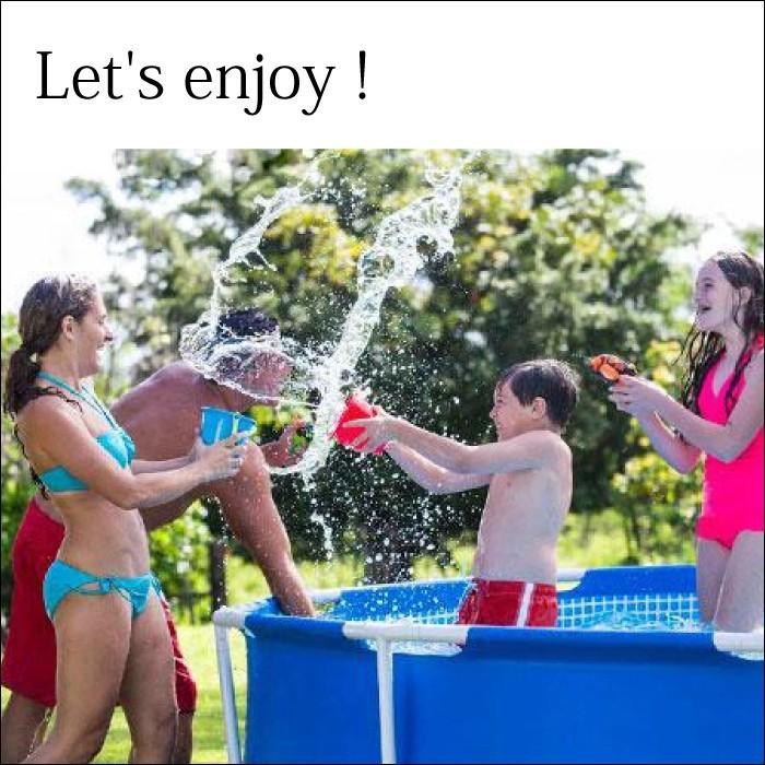 カバー付 プール超大型フレームプール 空気入不要 4.5m×2.2m  