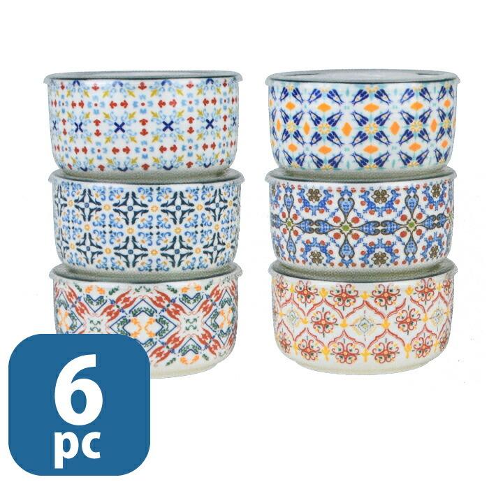 重ねられる フタ付きスタッグボウル 6pcセット 冷蔵庫 保存 タッパー