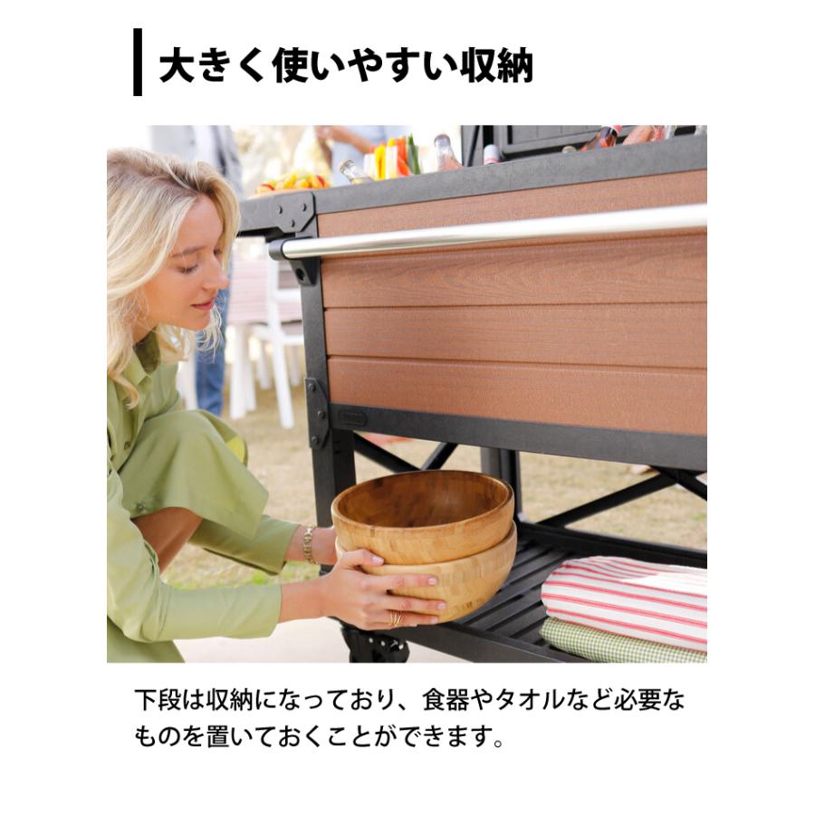 KETER ケター ラスティック クーラーカート 85L パーティー 大型クーラー BBQ キャスター付き 4101425528チェリー