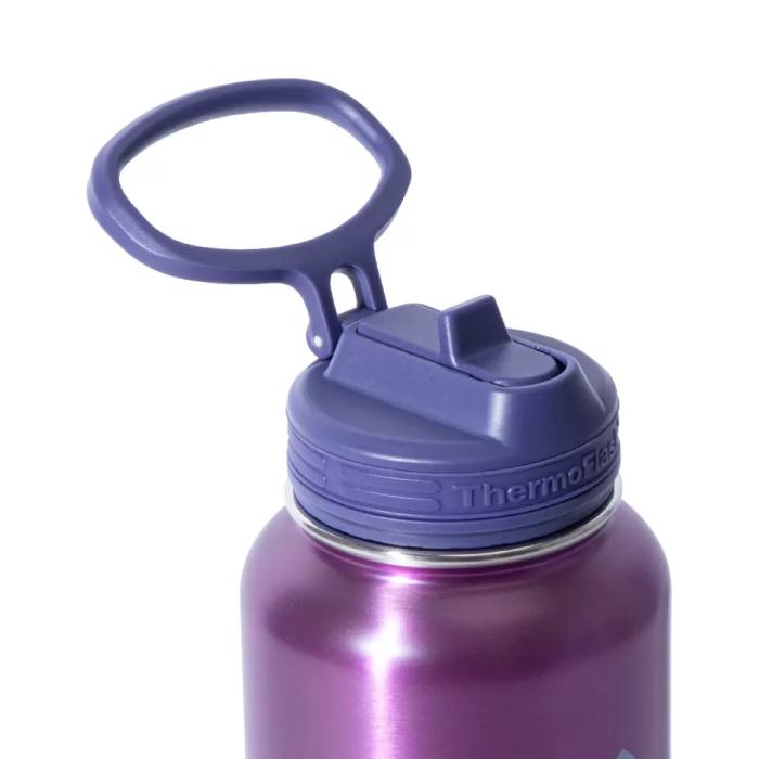 ステンレスボトル 1L をお探しの方に 2本セット 1200ml 1.2L 持ち手 1l 水筒 スクリュー ストロータイプ 保温保冷 サーモフラスク シリコンカバー 青 緑 黒 紫 |  | 08