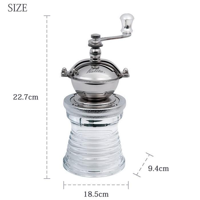 Kalita（カリタ） 手挽きコーヒーミル ラウンドスリムミル クリア 手動