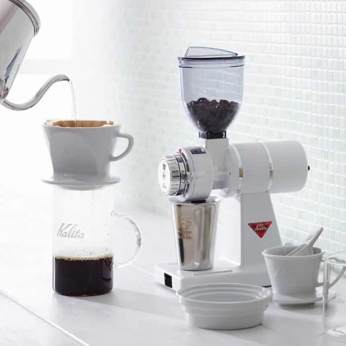 Kalita ナイスカットG ホワイト カリタ 小型 電動ミル Kalita ナイスカットG ホワイト カリタ 小型 電動ミル