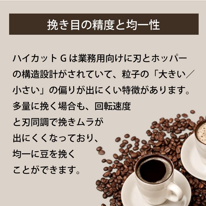 業務用グラインダー 業務用ミル 電動コーヒーミル 電動ミル コーヒーグラインダー ハイカットG カリタ カリタ ハイカットG Kalita High-Cut G カリタ 業務用ミル | Kalita | 11