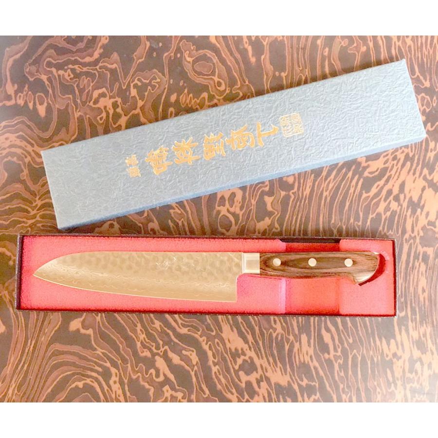 ミルフィーユ包丁 ダマスカス三徳 包丁 180mm V金10号 郷右馬允 ミルフィーユ包丁 ダマスカス三徳 包丁 180mm V金10号 郷右馬允