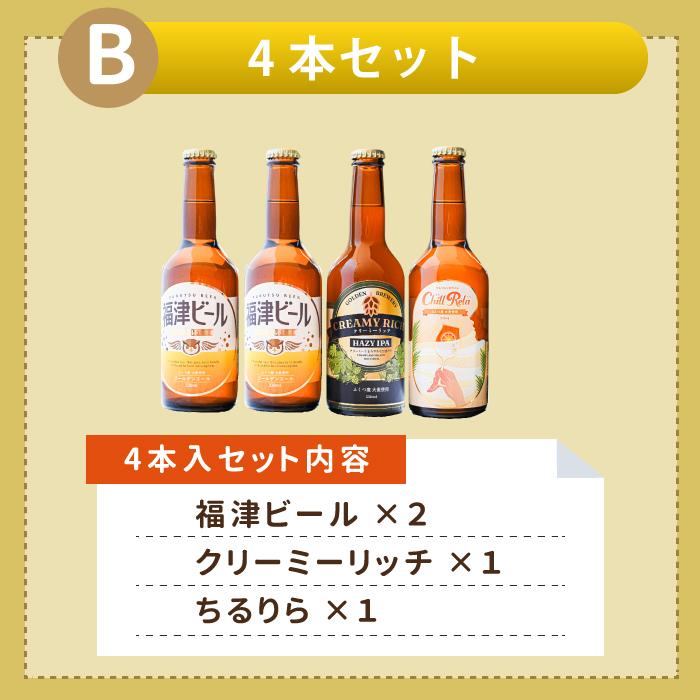クラフトビール ビール 3種セット×2（計6本） 福津ビール GOLDEN