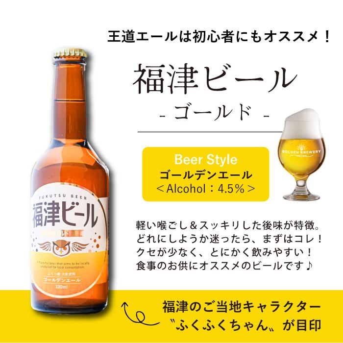 クラフトビール ビール ３種セット×2（計6本） 福津ビール GOLDEN BREWERY ちるりら クリーミーリッチ 福岡 地ビール 福津市 |  | 01