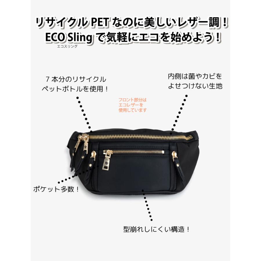 エコ リサイクルペットボトルで作られた ボディバッグ バッグ