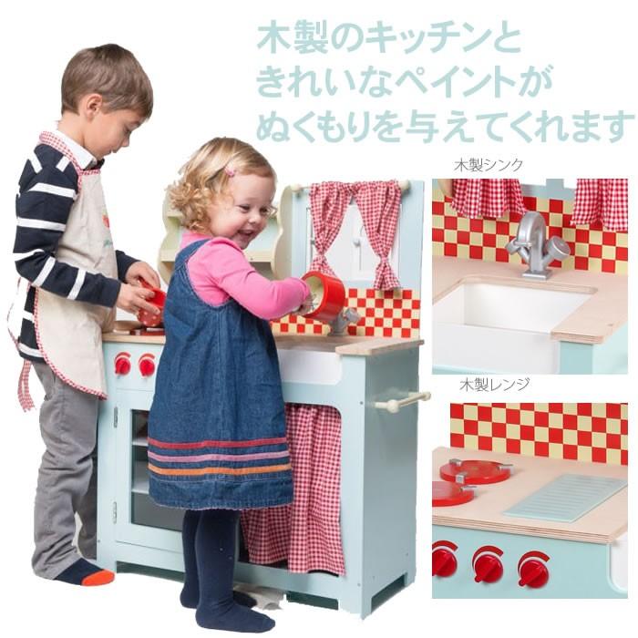 イギリス 木製\u0026ペイントキッチン レトイバン オーブンコンロセット Le Toy Van oven\u0026hob set 小物付ミニキッチン おままごと ままごと LETOYVANの画像