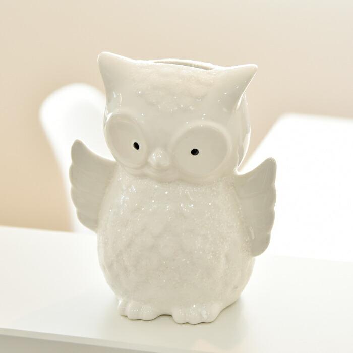 ふくろう クリスマス　貯金箱 フクロウの貯金箱 ふくろう 梟 フクロウ かわいい カワイイ ラメ キラキラ  ピンク 出産祝い 陶器 セラミック 置物 飾り インテ… |  | 02