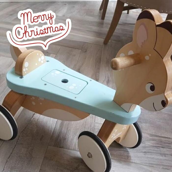 子育て応援セール 木製 乗用玩具 足けり ライドオン おもちゃ ライドオンディア 木のおもちゃ 飾り インテリア ごっこ遊び 知育玩具 おもちゃ 1才 誕生日プレ… | バンビ | 12