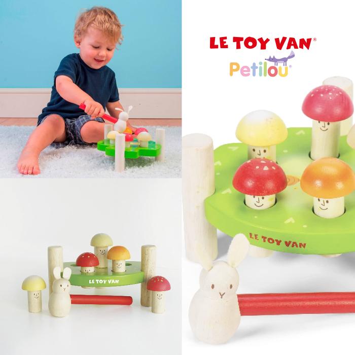 ハンマートイ Mr.マッシュルーム 木製知育玩具 LeToy Van