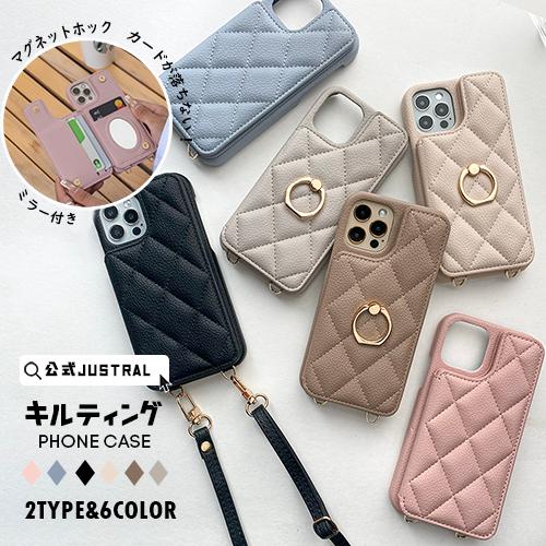 iphone17e iphone17 pro iphone16e iphone16 16pro ケース キルティング ショルダー iphone15 Pro iphone14 13 12 11pro se2 se3 google pixel 9a 8aカード収納（Yahoo!・JUSTRALヤフー店）
