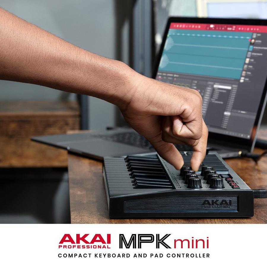 Akai Professional MIDIキーボードコントローラー ミニ25鍵USB ベロシティ対応8ドラムパッド 音楽制作ソフト MPK mini｜cherrype｜08