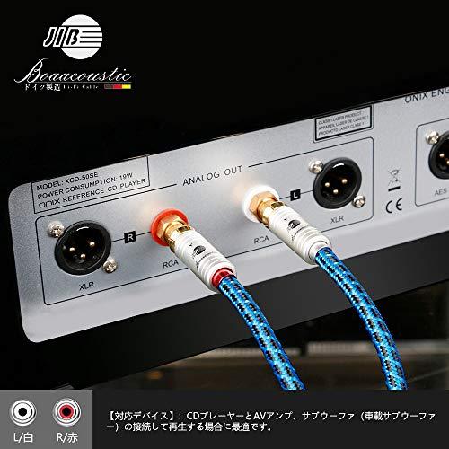 JIBドイツ製造の2rca（オス） to 2rca（オス） ステレオ オーディオ 