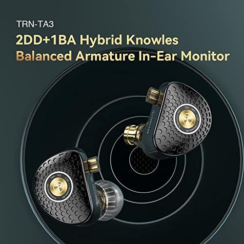 販売買取 LINSOUL TRN TA3 2DD+1BAハイブリッド型HiFiダイナミックイヤホン 密閉型設計が採用キャビティ リケーブル可能 3.5mmステレ