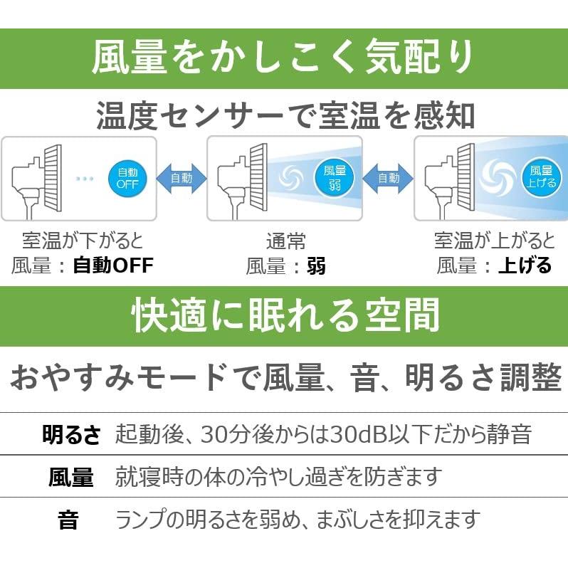 【2023年発売】パナソニック 扇風機 リビング 風量7段階切替 静音DCモーター 温度センサー搭載 左右首振り 切/入タイマー リモコン付 シルキー｜cherrype｜03