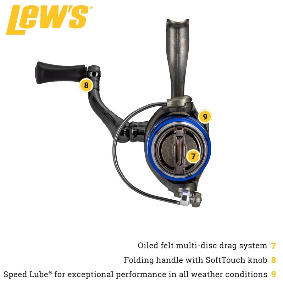 Lew's (LLS100C) Laser Lite Freshwater Spinning Fishing Reel, Size