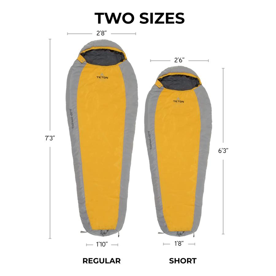 65%OFF【送料無料】 TETON Sports TrailHead Sleeping Bag; Lightweight Camping， Hiking ， Scout Orange， 75 x 30 x 20，Orange/Gray並行輸入