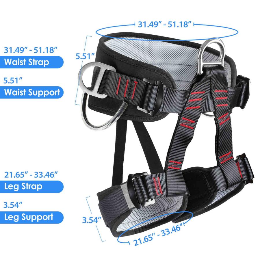 割引販促品 HandAcc Climbing belts， Thicken Professional Safety Belt with Magnesium Alloy Connection Ring， Climbing Gear for Mountaineering， Tree Climbing並行輸入