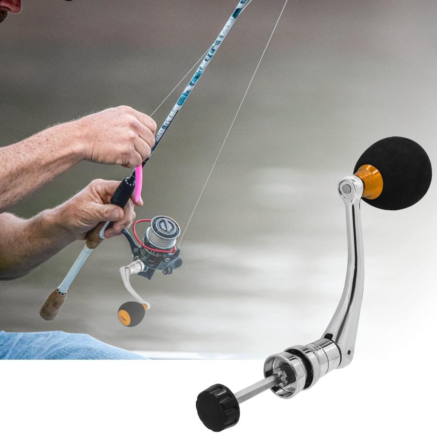 銀座ブランド割引 Jiozermi Fishing Spinning Reel Handle， Gold Reel Replacement Power Handle Grip Part， Rocker Arm Fishing Reel Rotary Knob for Fishing Reel 4000並行輸入