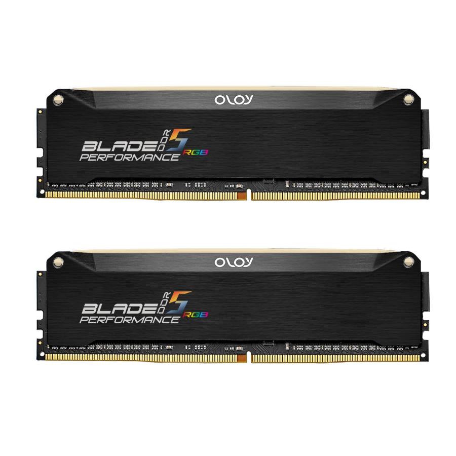 本物品質の OLOy DDR5 RAM 32GB (2x16GB) Black Hairline Blade RGB 7600 MHz CL36 1.45V Gaming UDIMM for Intel (MD5U1676362IRKDE)並行輸入