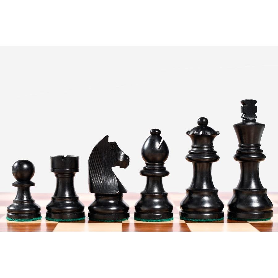 チェス駒 ジャーマン・スタントン 77mm エボナイズ インド直送 AS206-B