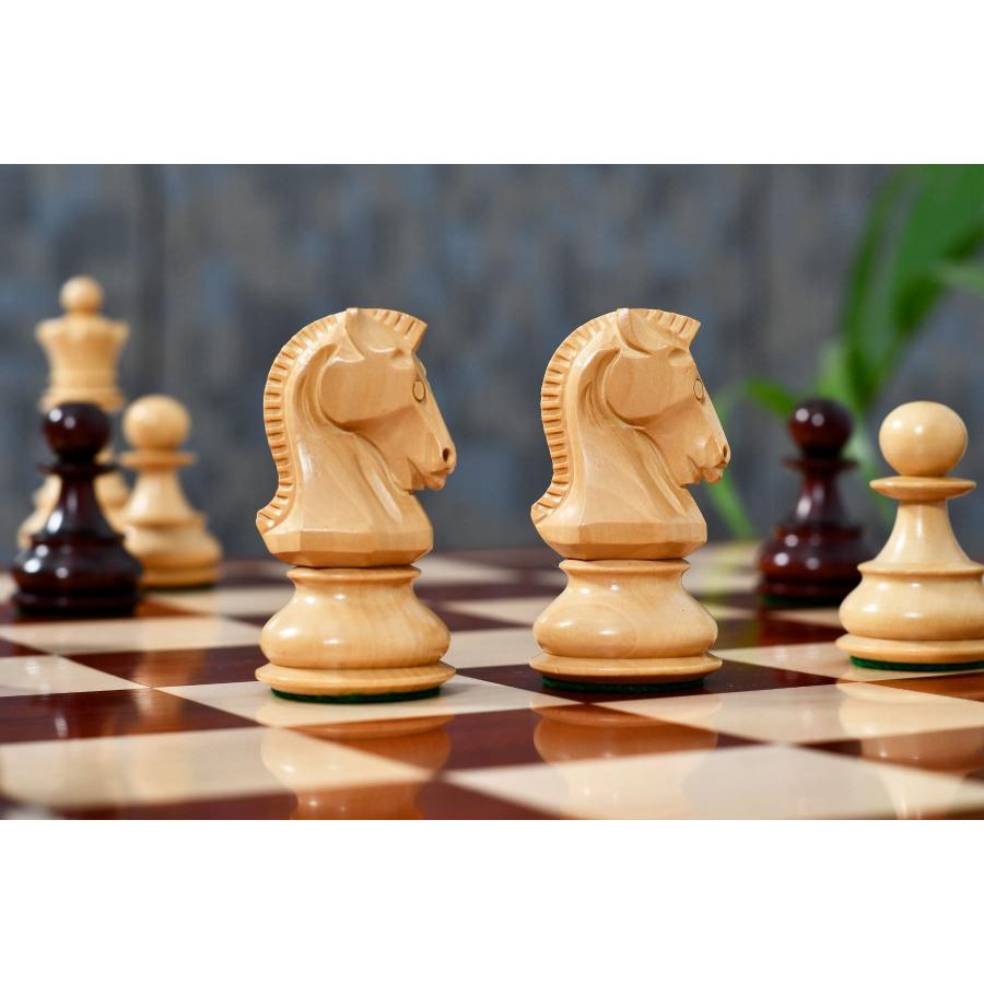 チェス駒 1950 ドゥブロヴニク 94mm パドゥーク インド直送