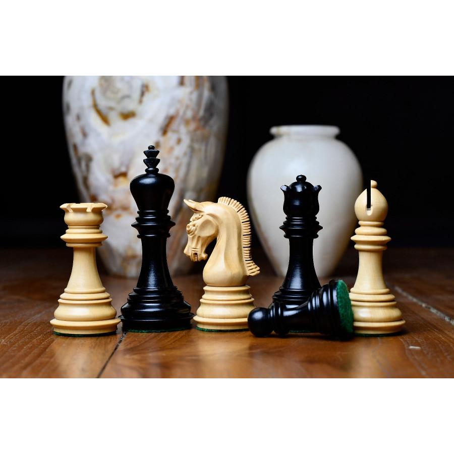 チェス駒 インペリアル 95mm 黒檀 インド直送 AS222 : チェス専門店