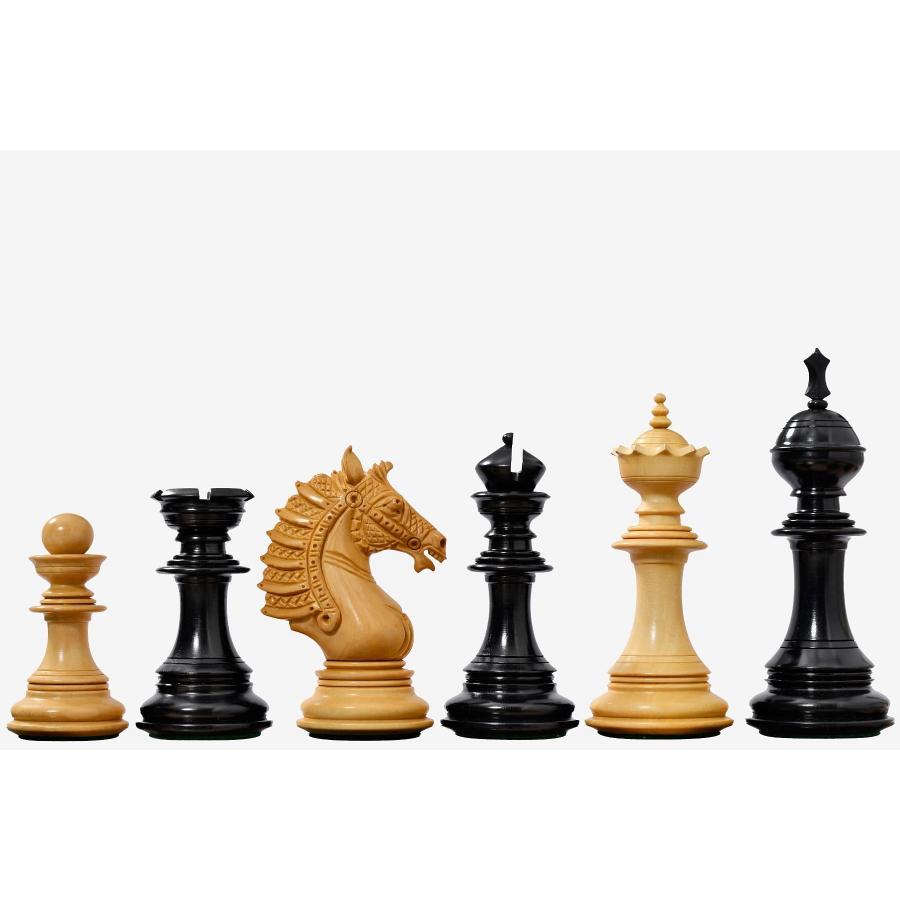 全品送料無料 チェス駒 シク王国 116mm 黒檀 インド直送 As223