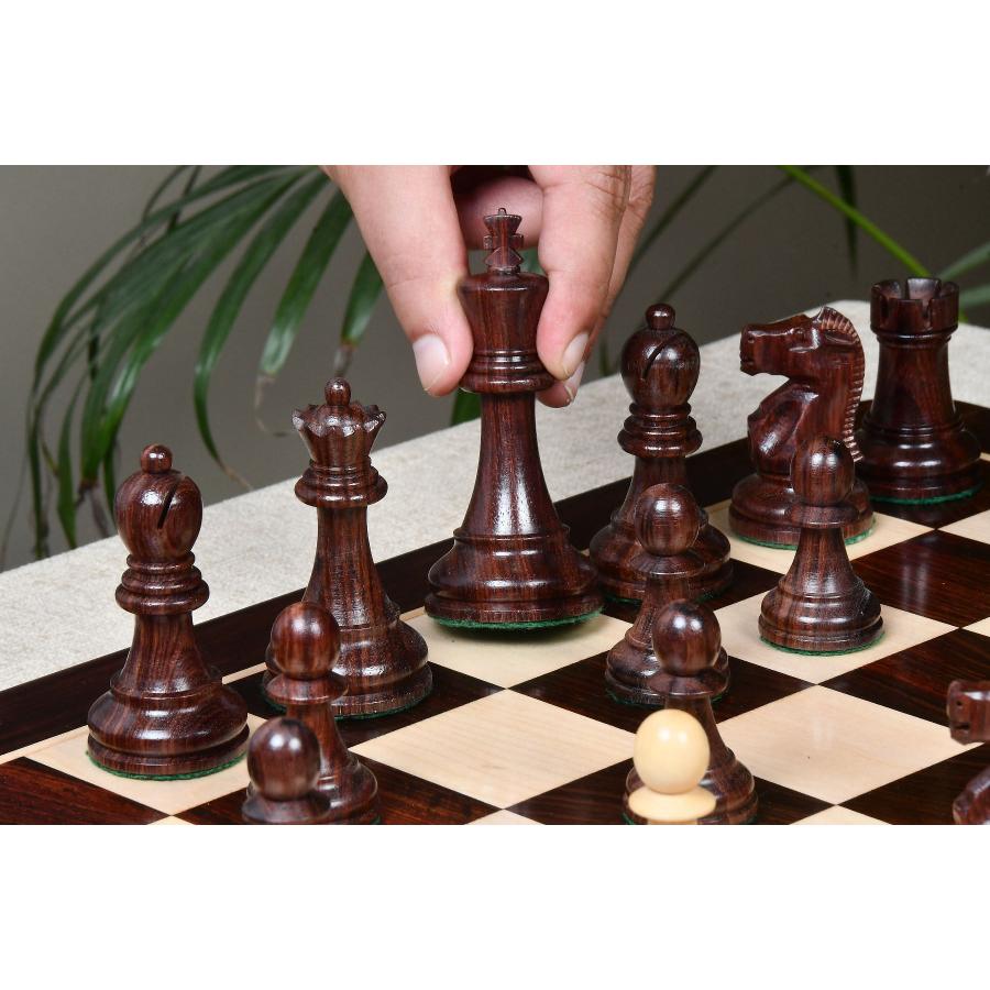 チェス駒 1972 フィッシャーvsスパスキー 95mm ローズウッド インド直送 AS239 mm チェス駒