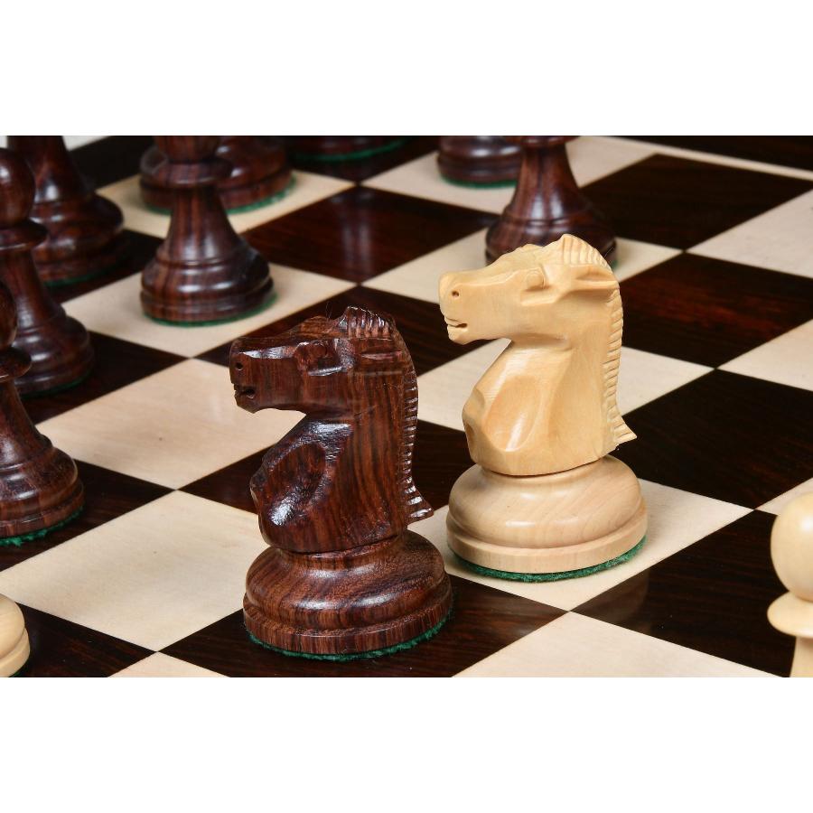 チェス駒 1972 フィッシャーvsスパスキー 95mm ローズウッド インド直送 AS239 mm チェス駒