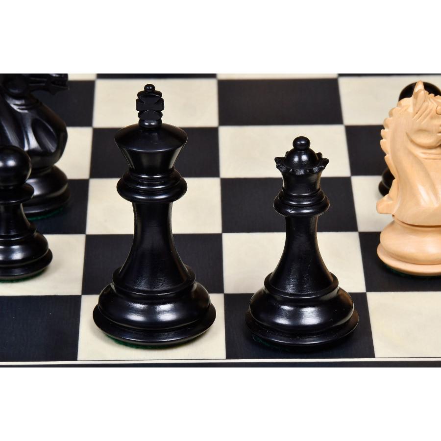 チェス駒 フィアースナイト 89mm エボナイズ インド直送 AS251-B