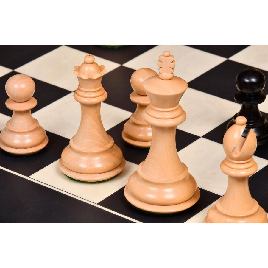 ホイットニーチェス チェス駒 フィアースナイト 89mm エボナイズ インド直送 AS251-B