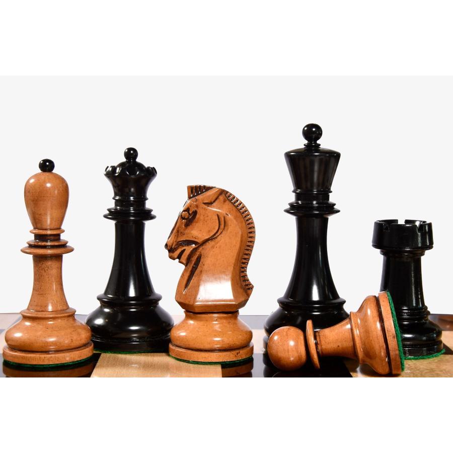 チェス駒 1950 ドゥブロヴニク 108mm 黒檀 インド直送 AS263-B